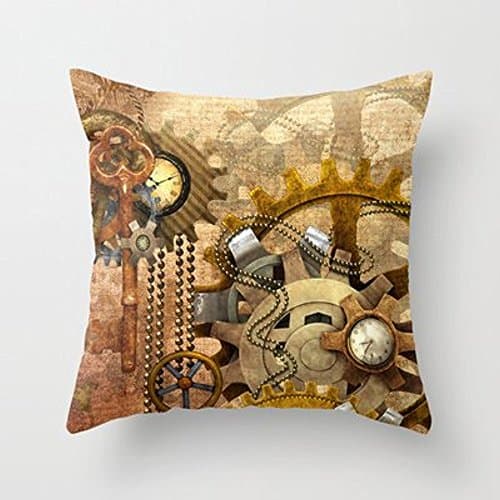 My Honey PillowCase Steampunk Polyester Throw Pillow Cover Square 18 x 18 Inches