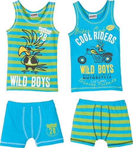 Kinderbutt 4-pc underwear set jersey capri blue size 158/164