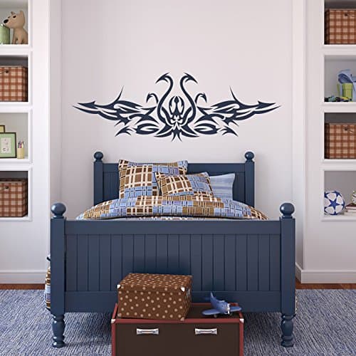 Tribal Devil Wall Sticker Headboard Wall Decal Boys Bedroom Home Decor available in 5 Sizes and 25 Colours Large Moss Green