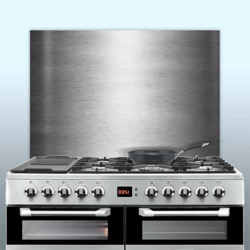 Displaypro 0.9mm Thick Brushed Stainless Steel Kitchen Cooker Hob Wall Splashback (700, 750)