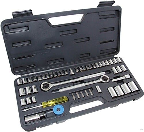 ToWorld(TM) 52PC SOCKET SET 1/4" 3/8" 1/2" SOCKETS 2 RATCHETS RACHET EXTENSION BITS TOOL