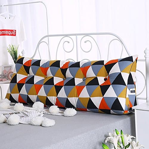 JJBZ Cushion Back Sofa Bed Large Filled Double Bedroom Bed Backrest Pillow Sofa Pillow Office Lumbar Pad With Removable Cleaning Cushion ( Color : A , Size : 150*50*20cm )