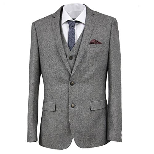 HARRY BROWN Heritage Three Piece Grey Wool Slim Fit Suit