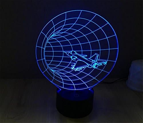 3D LED Optical Discoloration Illusion Lamps Night Light, 7 Colors Touch Art Sculpture Lights with USB Cables Bedroom Desk Table Decoration Lamp for Kids Adults, Motocycle 2
