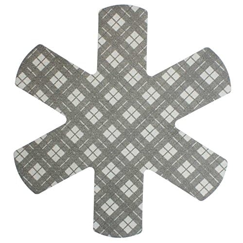 Macosa Home Protection Pack Felt & Fabric/Washable and Real Food Pans. Set of 3 or 6. Universal 38 cm Can be cut to size. Extra Soft, Non-Slip Rear/Stacking Aid Cover, protects your phone from scratches, Pan Pan Protective Inserts, felt, Kariert dunkel 3er Set, 38 cm