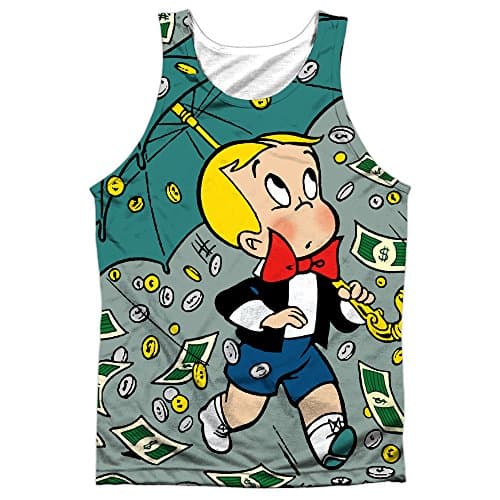 Richie Rich Harvey Comics Raining Money Front/Back Print Tank Top Shirt