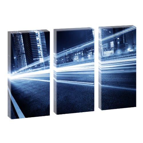 Picture-Art on Canvas Artwork Art-Light Trails - 130 CM x 80 CM