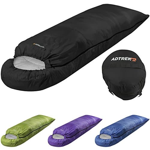 Adtrek Black Hood 400 3-4 Season Single Envelope/Rectangle Camping Sleeping Bag