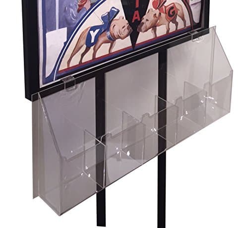 5 Pocket Clear Acrylic 4 x 9 Inch Tri-Fold Brochur, Literature and Pamphlet Holder for Metal Sign Stands, Bulletin Holders and Poster Stands by Metropolitan Display
