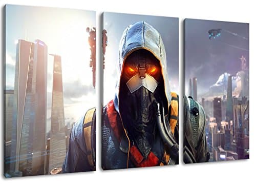 Killzone painting on canvas, 3-piece (Total Size: 47.2" x 31.5") huge Pictures completely framed with stretcher, Art print on wall picture with frame