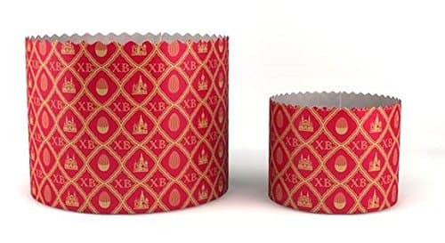 Silver Axion Paper Easter Cake Baking Mould Panet Tone 6 Shaft 500 g/Бумажныe Формы для Кулича