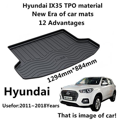 AUNAZZ/Trunk Mat Cover TPO Material Rubber Rear Trunk Cargo Liner Trunk Tray Floor Mat Cover 1 PCS Antibacterial, Waterproof, Odorless