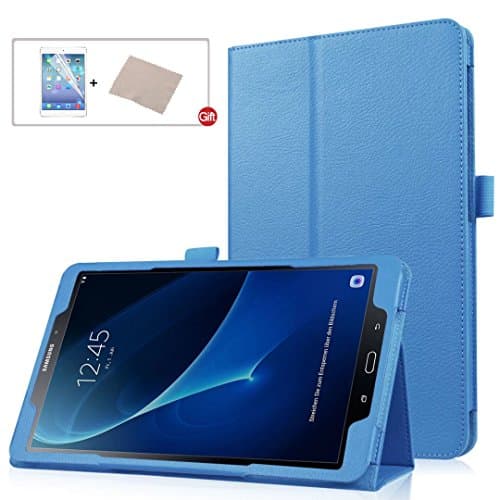 FULOZO Samsung galaxy Tab A6 7.0" Case Cover, Premium PU Leather Stand Case(Auto Wake/Sleep Feature) for Samsung galaxy Tab A 7.0 2016 Tablet SM-T280/SM-T285 + Screen Protector(Blue,2PCS)