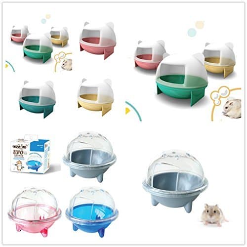 Mouse Hamster Gerbille Pet Bathroom Bath Cage Box Hamster Toy Toilet 3 Colors - Pink, 13x 9.6x 11cm