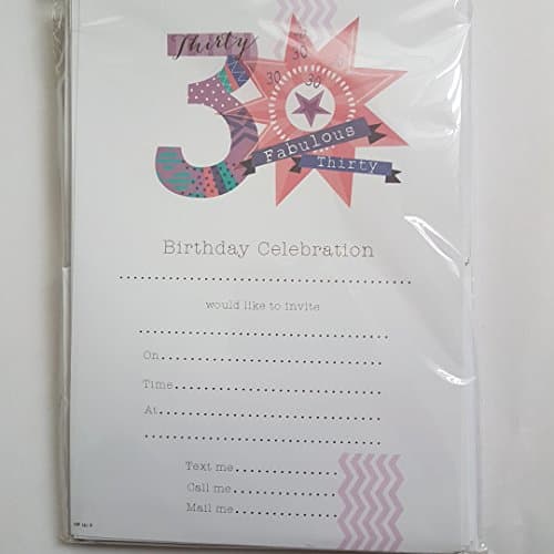 20 Simon Elvin Fabulous 30th Pink Birthday Invitations