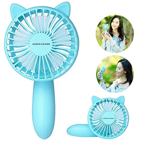 Portable Handheld Fan, Seiitech Mini Usb Cooling Fan Desktop Fan Mini Handheld Fan Battery Operated Cooling Fan with 3 Mode(blue colour)