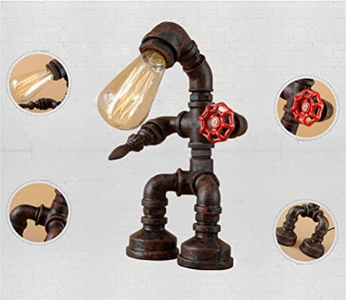 GJY LED LIGHTINGWater Pipe Light Robot Decoration Creative Desk Lamp Retro Lighting