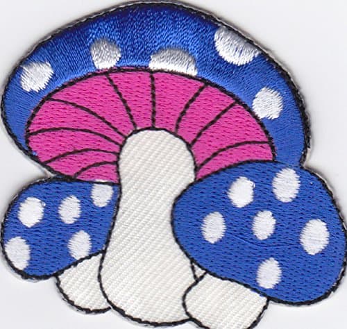 JAB Seller Iron on Patch Sew on Embroidered Application Beautiful Magic Mushroom Psylo Fairy Tale