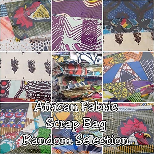 Half a pound Bundle Scraps African Fabric Wax print Ankara ideal for quilting - craft supplies - RANDOM SELECTION