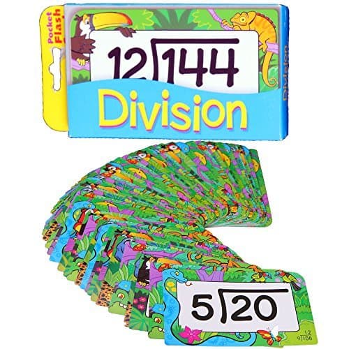 DIVISION New Pocket Flash Cards 56pk Maths See n Say Number by JUSTSAVE