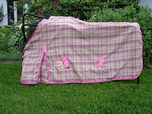 Kera Checked Summer Fly Blanket, Travel Rug Blanket Pink