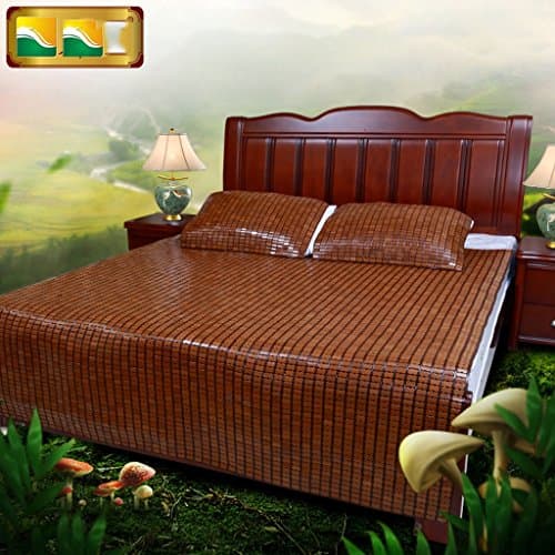 uus natural environmental Summer Mat 1.5m1 8 meter single/ double bed sheet Simmons mattress bed folding summer Cool Bamboo mat ( Color : B , Size : 1.5m )