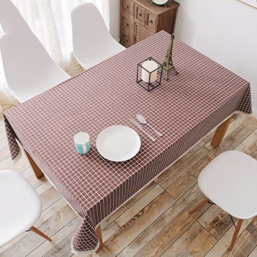 Cotton And Linen Lattice Tablecloth Table Mats Table Simple Modern Coffee Table Waterproof Cover Towel,F-150*220CM