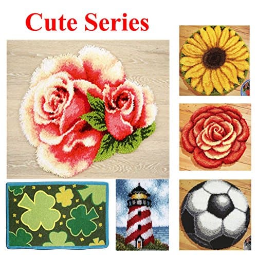 BYT collection 32 Models Latch Hook Kit Rug Making Crafts 21 inch X 20 inch Cute580