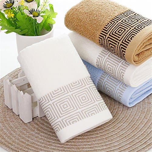 GKRY 100% Egyptian Cotton/Super Soft and Highly Absorbent/Machine Washable/Absorbent and Quick Dry Face Cloth/Microfiber ExtraCreative towel cotton a 34x75cm, white