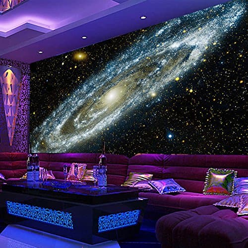 Ohcde Dheark Custom Any Size 3D Wall Mural Wallpaper Galaxy Starry Nebula Ceiling Murals Living Room Sofa Bedroom Backdrop Wallpaper Painting,400Cmx280Cm(157.5 By 110.2 In )