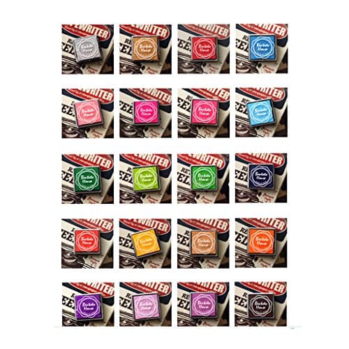 Craft Ink Pad Stamps Partner Diy Color,20 Pcs/Set Assorted Color Rainbow Finger Ink pad Rubber Finger Printing Stamp, Paper, Wood Fabric