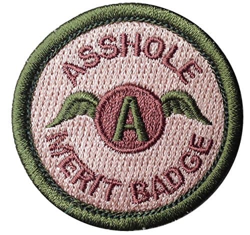 OD Green Multicam A-hole Merit Badge Tactical US Army Morale Patch