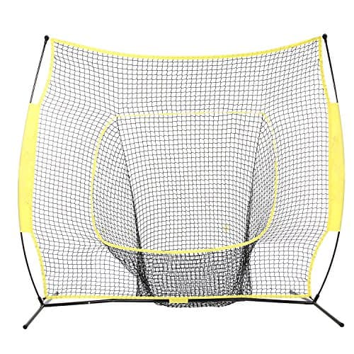Minilism 7x7 ft Baseball & Softball Practice Hitting Net with Bow Frame