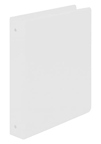 Neucon Plastics Heavy Duty 3 Ring Binder, White, 3 Pack