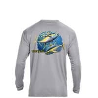 FISH NATION-High Performance - Dri Fit UPF 30+ Mens Long Sleeve Fishing Shirt