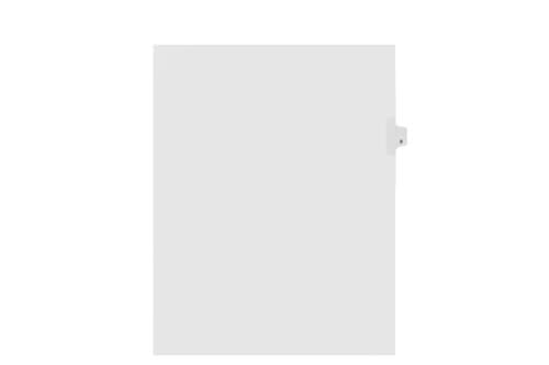 Kleer-Fax Letter Size Individually Numbered 1/25th Cut Side Tab Index Dividers, 25 Sheets per Pack, White, Number 8 (91008)