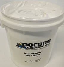 Pocono Screen Supply High Opacity Poly White Plastisol Ink