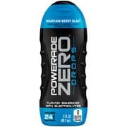 POWERADE ZERO Mountain Berry Blast Flavor Enhancer Drops with Electrolytes, 3 fl oz(Case of 2)