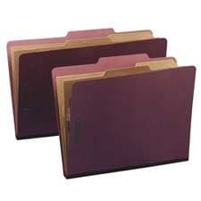 Classification Folder,2-Pocket,6 Fasteners,Legal,15/BX,Red, Sold as 1 Box, 15 Each per Box