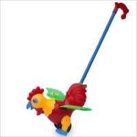 Lamsaned Cute Rooster Push-n-Pull Toy Baby Early Learning Toys Tools Kids Push Pull Toys Children Educational Toys Pre-Walking Walker for Toddler