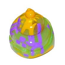 XiaXia Pets Hermit Crab Shell Green, Yellow Purple Design
