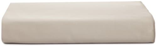 Calvin Klein Home Solid Sateen Pearl Edge King Flat Sheet, Bisque