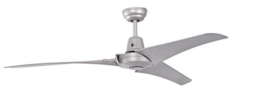 Industrial Ceiling Fan Vourdries Silver with Wall Control 56” 142cm without Light