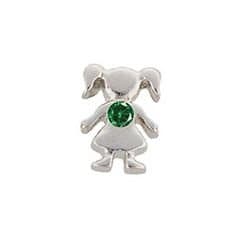 TK Lockets ~ EMERALD MAY GIRL CHARM - LIMITED EDITION