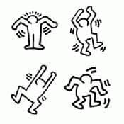 blik Dancers Wall Stickers by Keith Haring