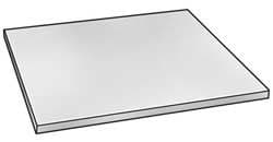 Sheet, Acetal, White, 1/4 In T, 24x48 In