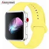 Annymei Watch Band, Durable Soft Silicone Replacement Compatible Watch Strap Replacement Sport Band Watch Band Series 5/4/3/2/1 Sport, Edition