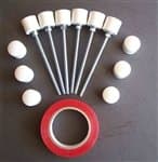 Agility Gear HD Stick-in-the-Ground Weave Pole Kit ( 6 pole kit - use with 3/4" PVC )