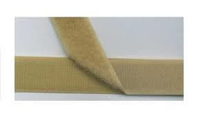 MJ May 1224-FR-PB/B-5 Velcro Brand, 1" Wide, Flame Retardant, Plain Back, Hook and Loop Combination Pack, 5' Length, Beige