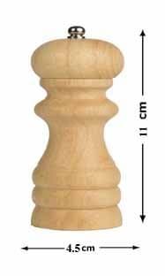 AADYA Wooden Traditional Pepper Mill, 11CM